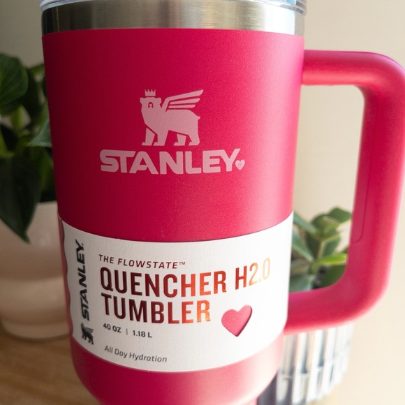 STANLEY 40 OZ H2.0 FLOWSTATE TUMBLER TARGET COSMO PINK VALENTINE'S DAY EDITION - Picture 4 of 10